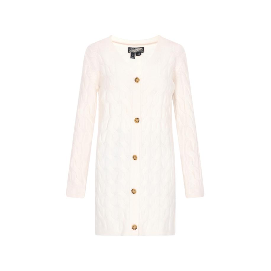 DreiMaster DreiMaster Vintage Gebreid vest wolwit -