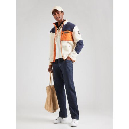 Napapijri NAPAPIJRI Fleece jas YUPIK crème / donkerblauw / oranje