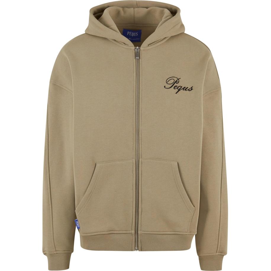 Pequs Sweatvest taupe / zwart Grijs