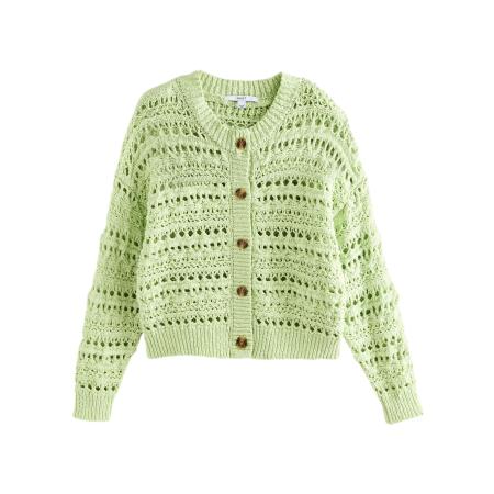 Next Next Gebreid vest lichtgroen