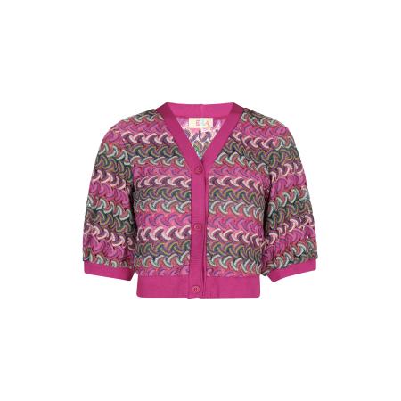 IZIA IZIA Gebreid vest gemengde kleuren / pink
