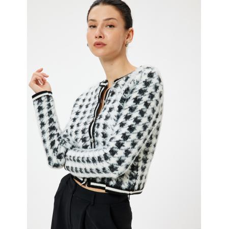 Koton Koton Gebreid vest zwart / wit