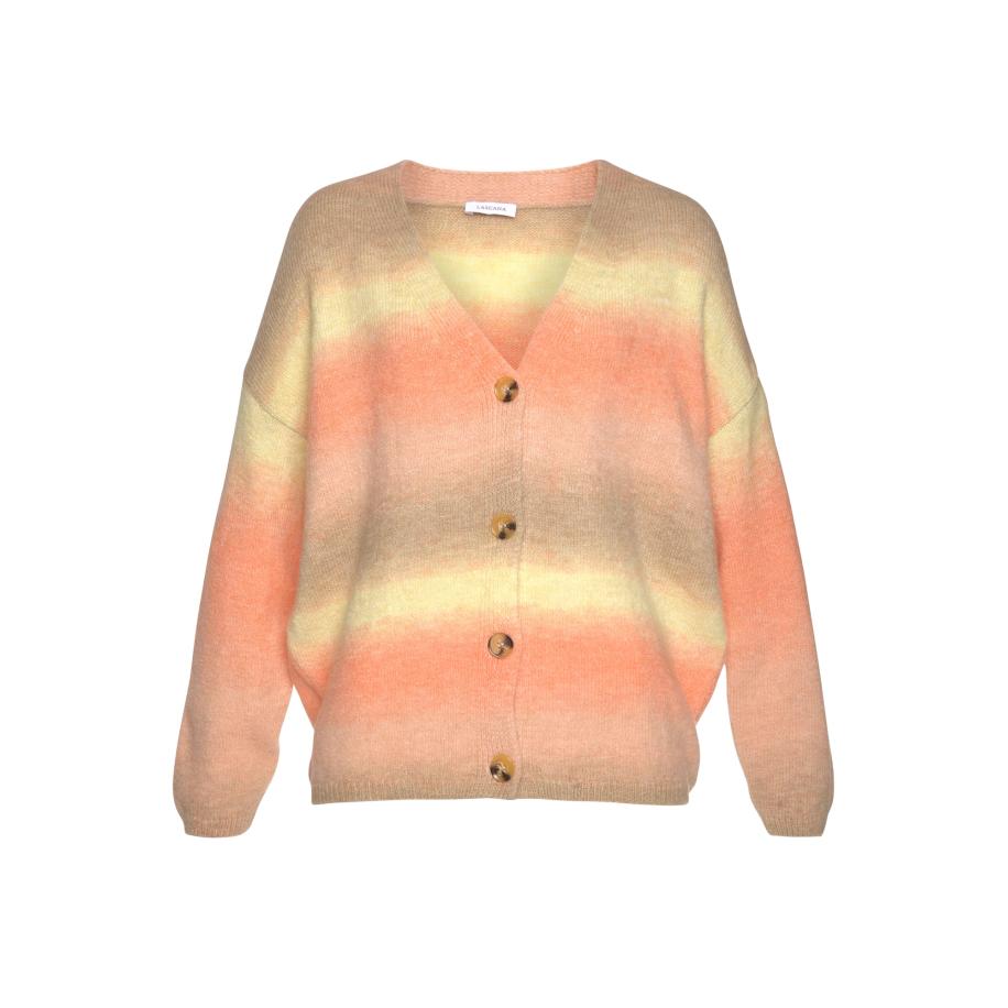 Lascana LASCANA Gebreid vest beige / geel / oranje -