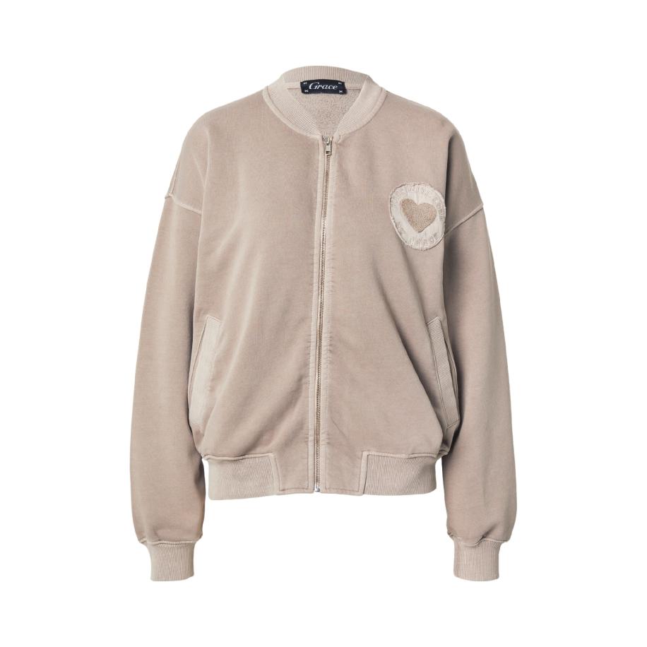 grace Grace Sweatvest greige / lichtgrijs -