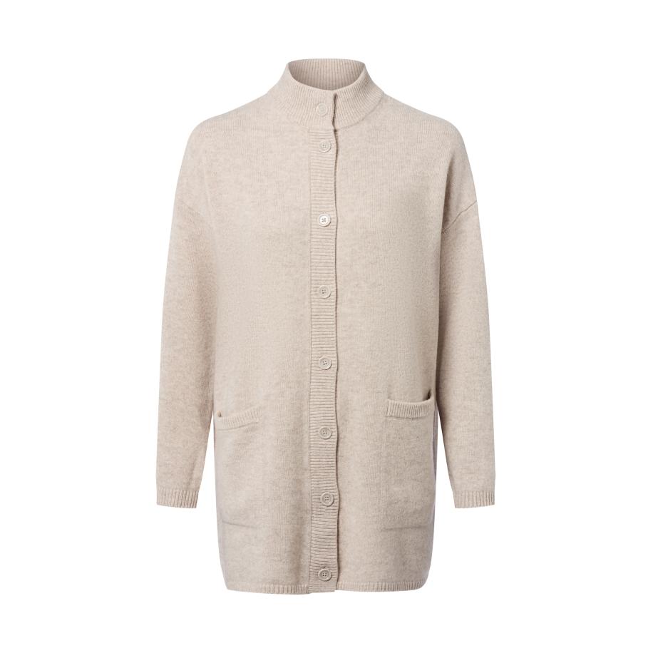 Franco Callegari Franco Callegari Gebreid vest taupe -