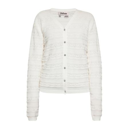 Sidona Sidona Gebreid vest wolwit