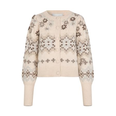 Dea Kudibal Dea Kudibal Gebreid vest Livadea beige / crème / lichtblauw / bruin