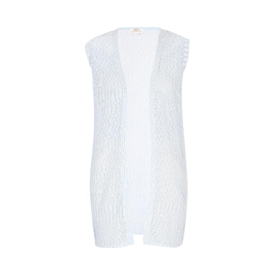 Usha usha FESTIVAL Gebreide bodywarmer Fashion Look lichtblauw / wit -