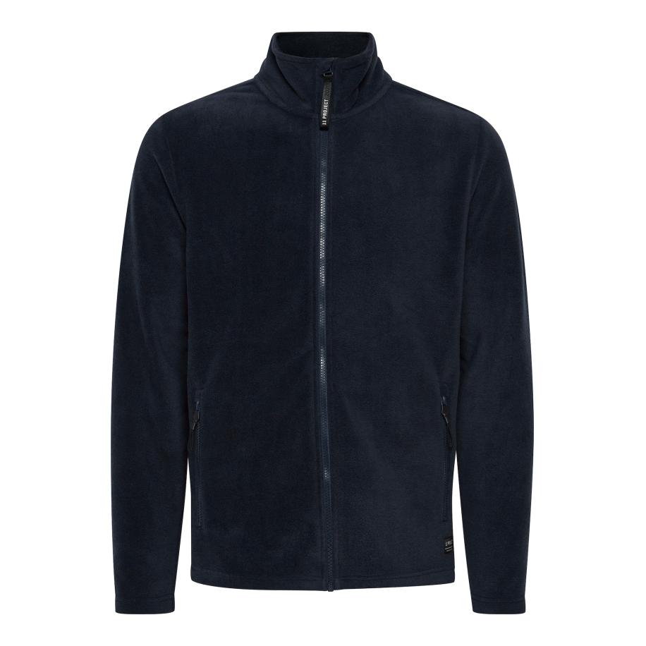 11 Project 11 Project Fleece jas MICHALIS donkerblauw / zwart / wit -