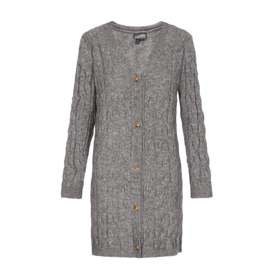 DreiMaster DreiMaster Vintage Gebreid vest grijs gemêleerd -