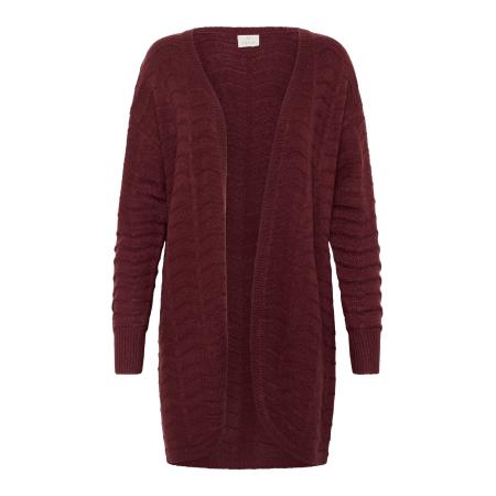 Kaffe Kaffe Gebreid vest KAEmria karmijnrood