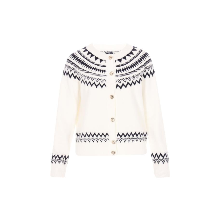 DreiMaster DreiMaster Maritim Gebreid vest zwart / natuurwit -