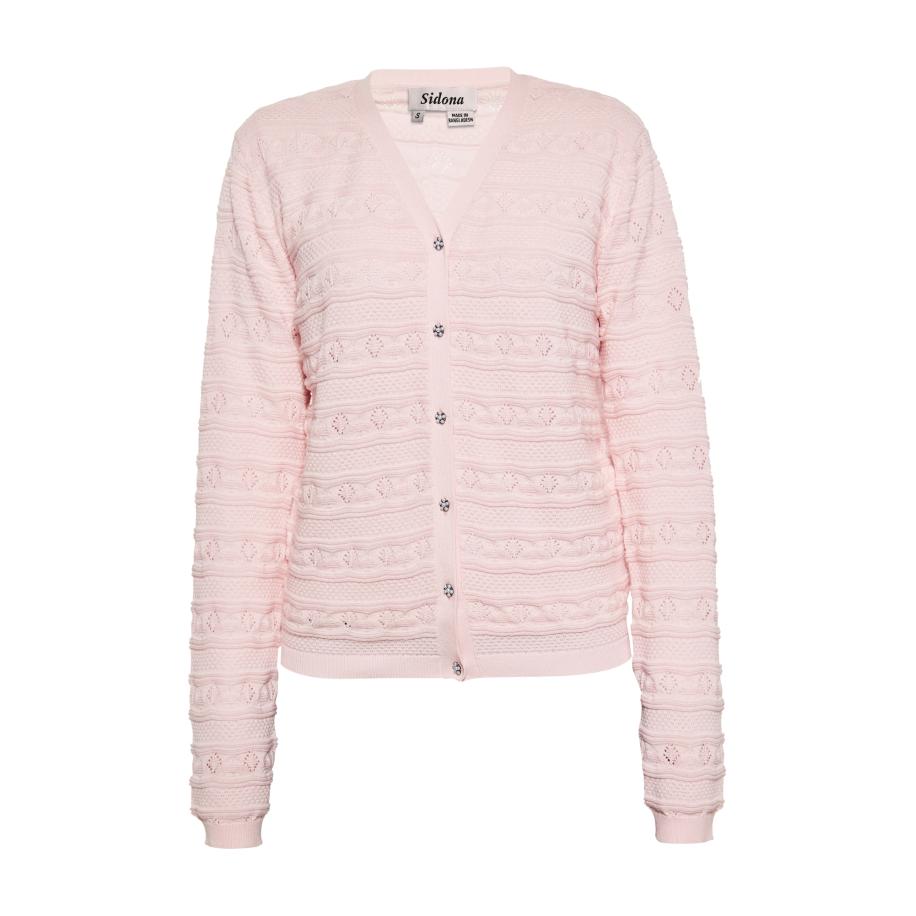 Sidona Sidona Gebreid vest rosa -