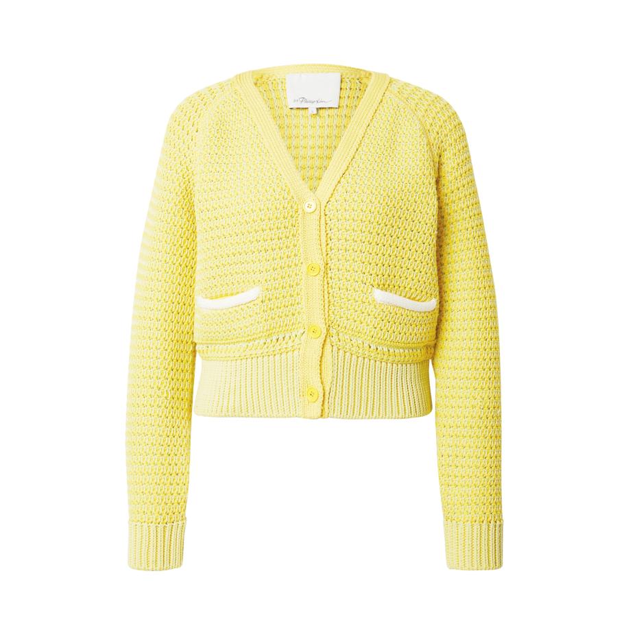 3.1 phillip lim 3.1 Phillip Lim Gebreid vest geel / wit -