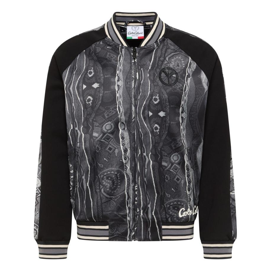 carlo colucci Carlo Colucci Sweatvest Espro grijs / zwart / wit -