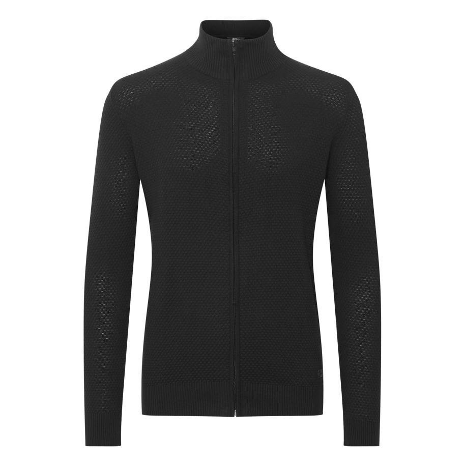 Solid !Solid Gebreid vest Kody donkergrijs -