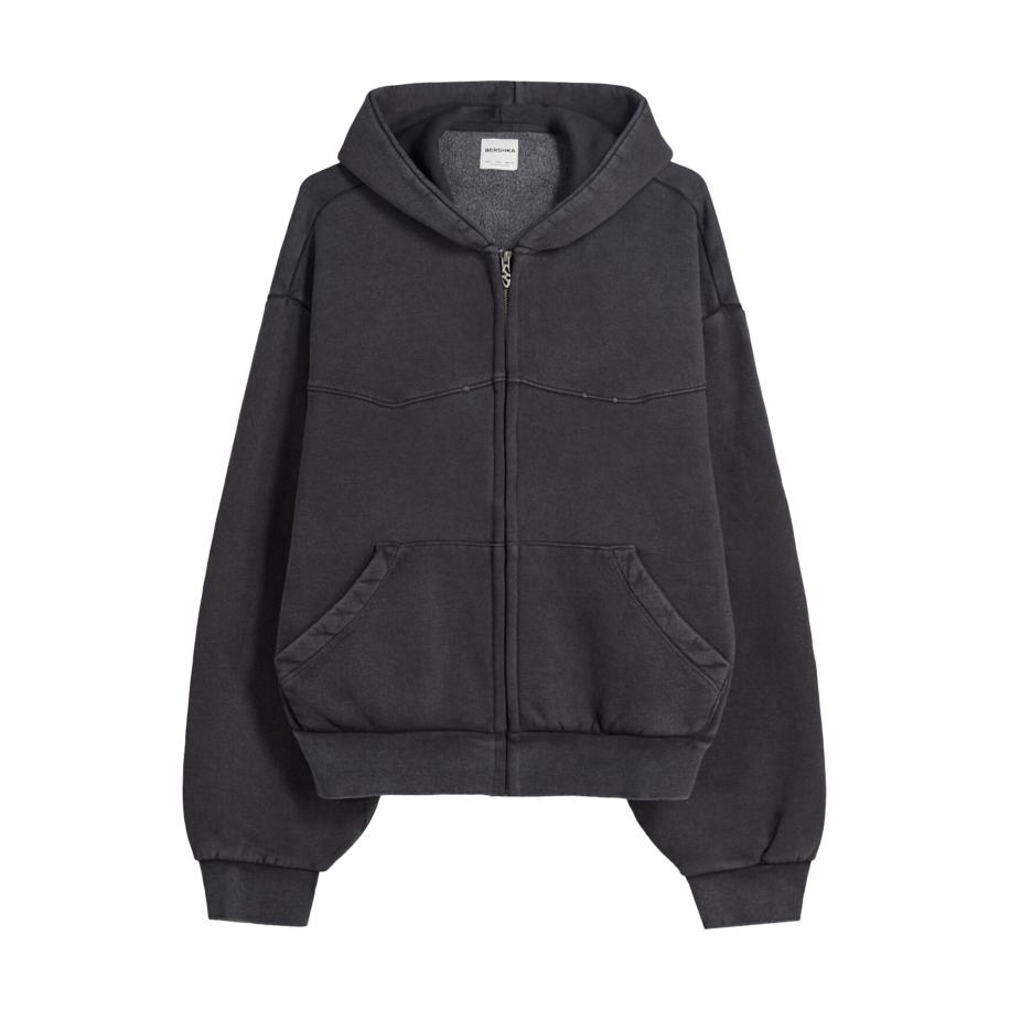 Bershka Bershka Sweatvest zwart -