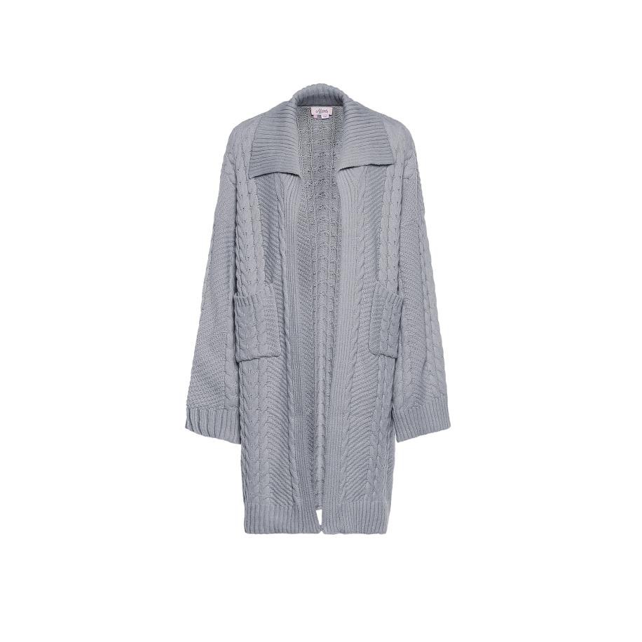 aleva aleva Gebreid vest lichtgrijs -