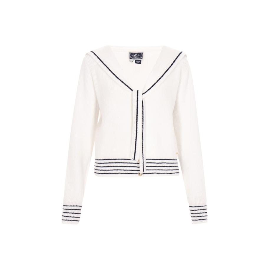 DreiMaster DreiMaster Maritim Gebreid vest zwart / wit -