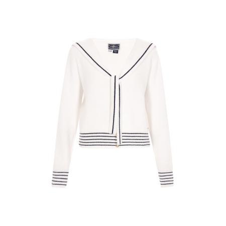 DreiMaster DreiMaster Maritim Gebreid vest zwart / wit