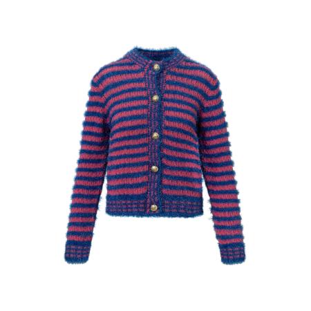 JOOP! JOOP! Gebreid vest donkerblauw / pink