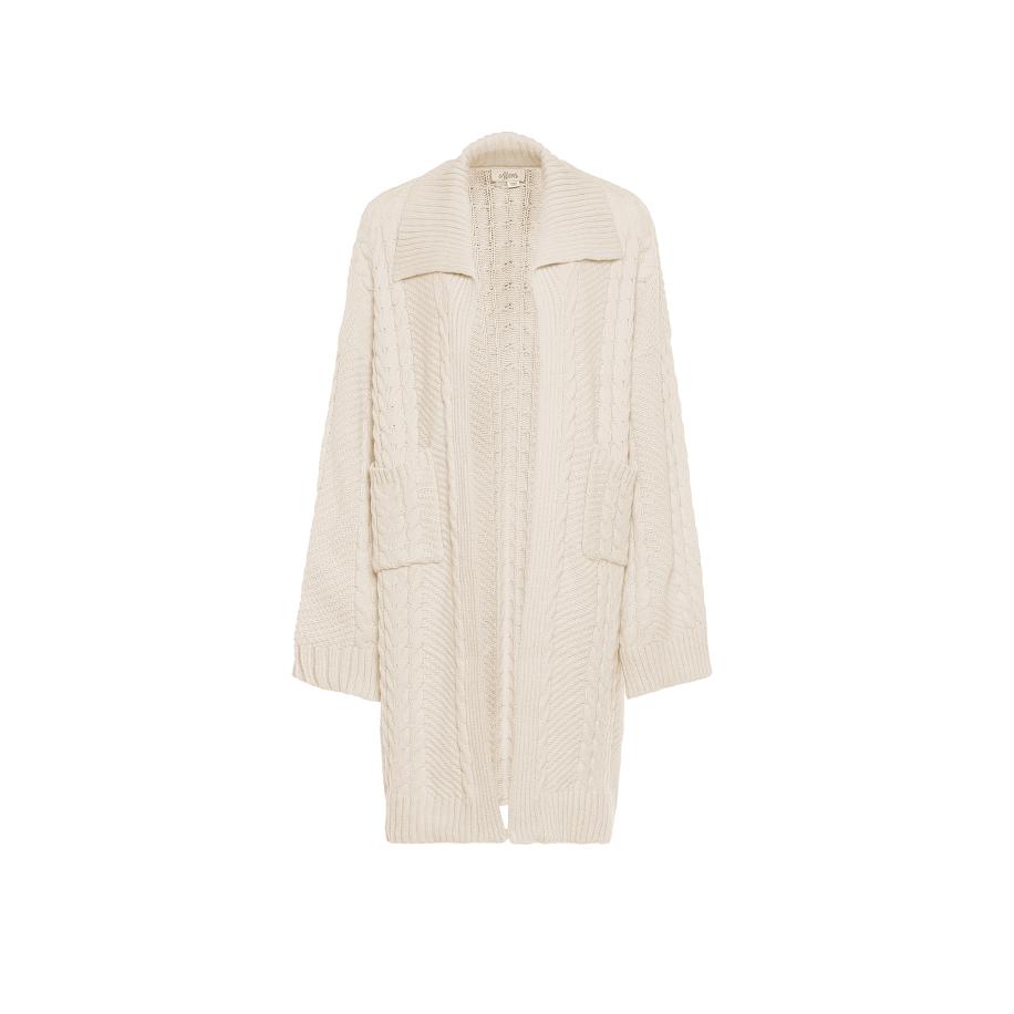 aleva aleva Gebreid vest ecru -