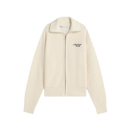 Bershka Bershka Gebreid vest donkerbruin / wolwit