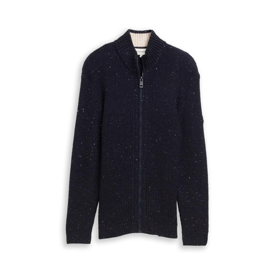 Tom Tailor TOM TAILOR Gebreid vest navy / wit -