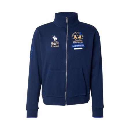 La Martina La Martina Sweatvest blauw / hemelsblauw / goud / wit