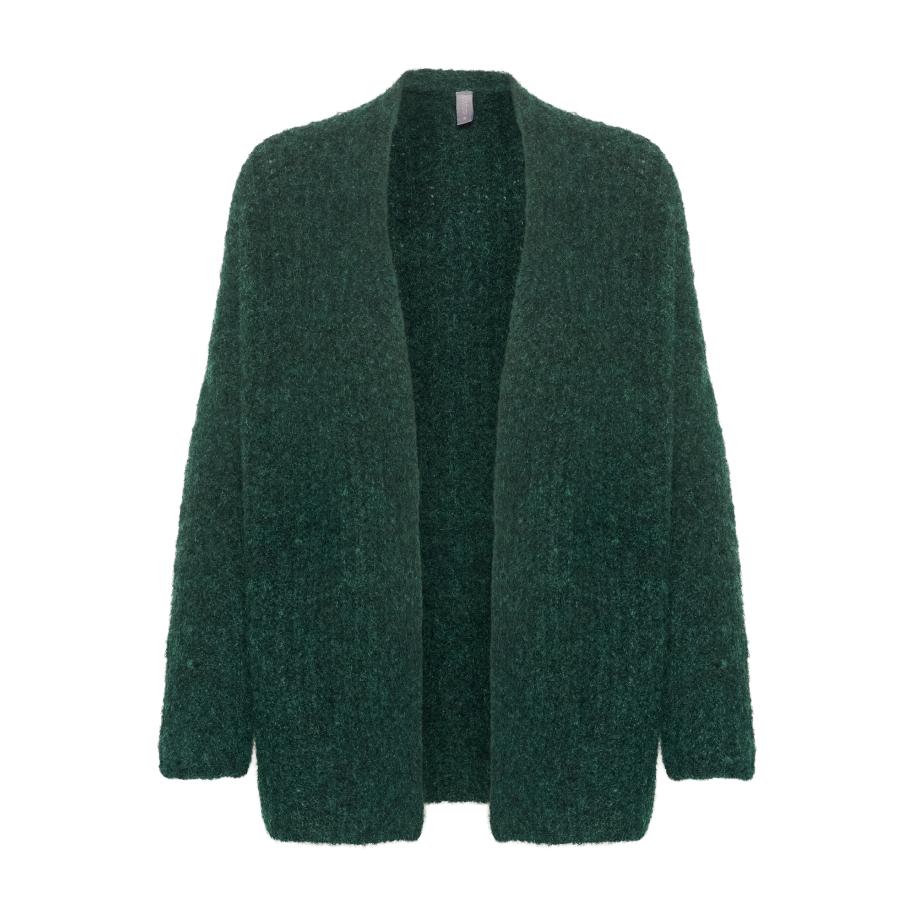 Culture CULTURE Gebreid vest Brava groen gemêleerd -