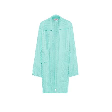 aleva aleva Gebreid vest turquoise