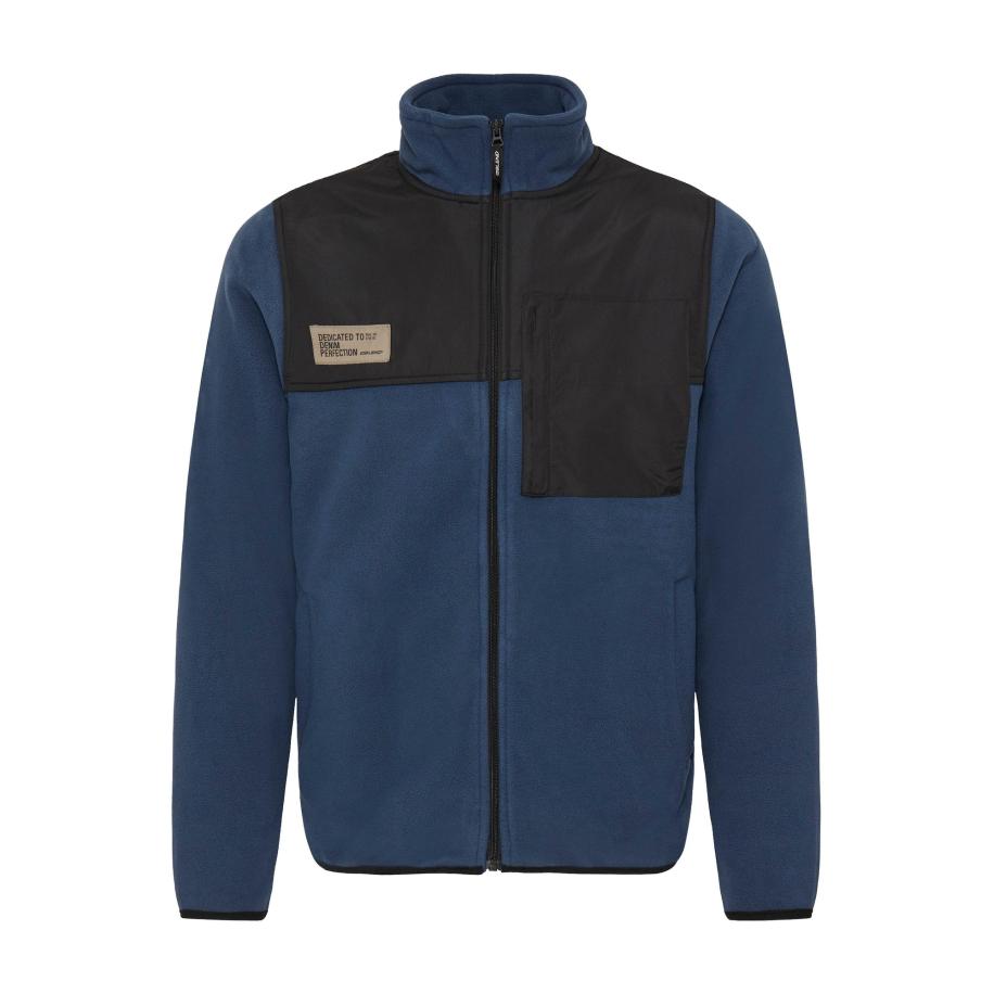 Blend BLEND Fleece jas Mas blauw / zwart / wit -