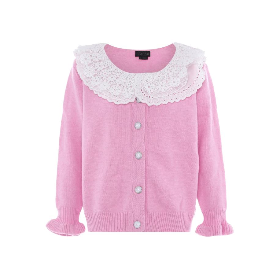 NAEMI NAEMI Gebreid vest rosa / wit -