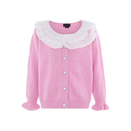 NAEMI NAEMI Gebreid vest rosa / wit