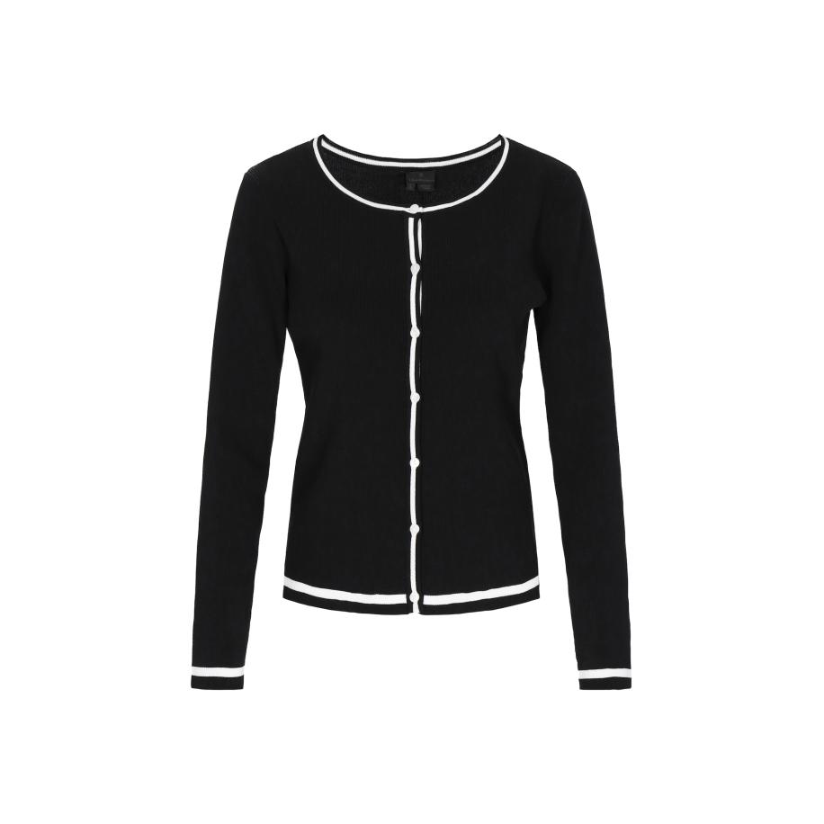 DreiMaster DreiMaster Klassik Gebreid vest zwart / wit -