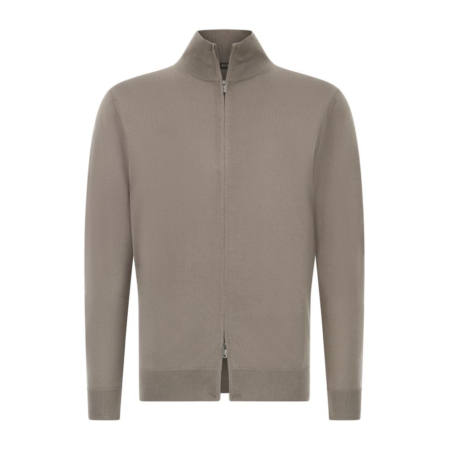 Boggi Milano Boggi Milano Gebreid vest taupe -