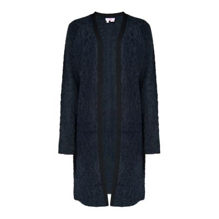 MYMO MYMO Gebreid vest donkerblauw / zwart