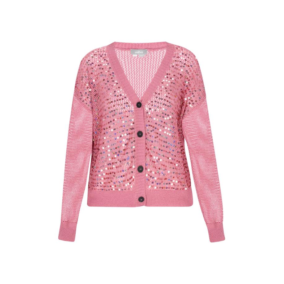 Usha Usha Gebreid vest orchidee -