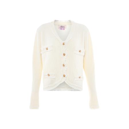 aleva aleva Gebreid vest wolwit