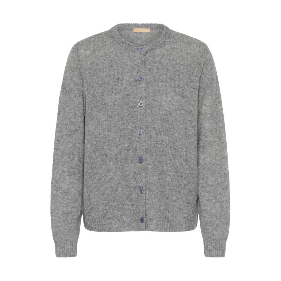 Culture CULTURE Gebreid vest Katrina grijs gemêleerd -