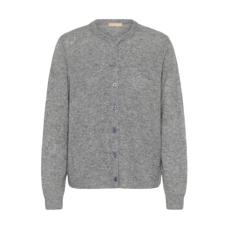 Culture CULTURE Gebreid vest Katrina grijs gemêleerd