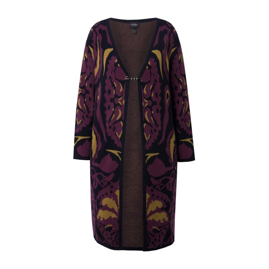 Ulla Popken Ulla Popken Gebreid vest bruin gemêleerd / zwart -