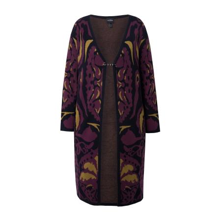 Ulla Popken Ulla Popken Gebreid vest bruin gemêleerd / zwart