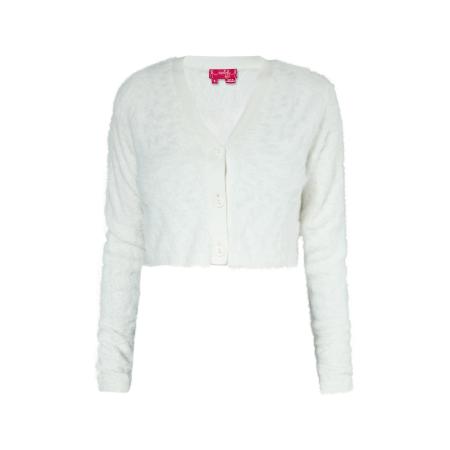 Swirly swirly Gebreid vest wit