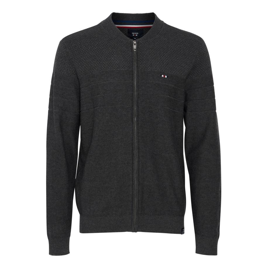 FQ1924 FQ1924 Gebreid vest Sabato navy / grijs / bloedrood / wit -