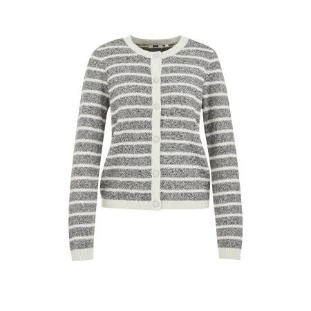 WE Fashion WE Fashion Gebreid vest grijs / wit