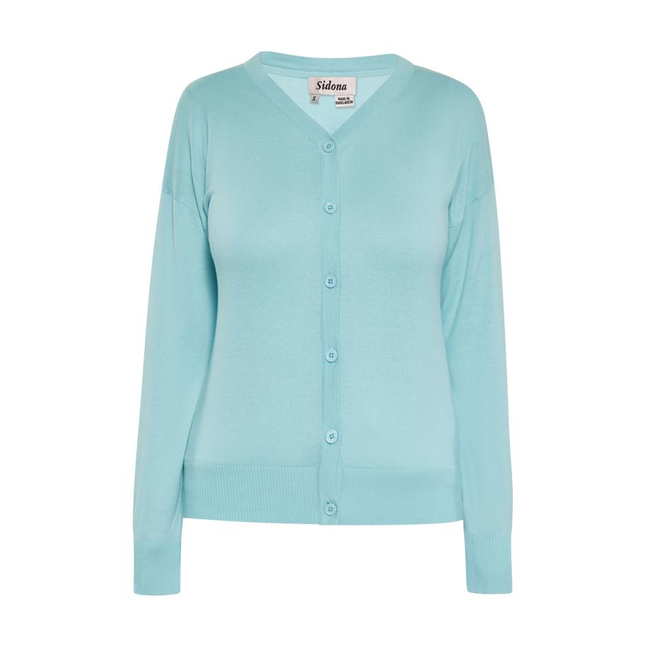 Sidona Sidona Gebreid vest aqua -