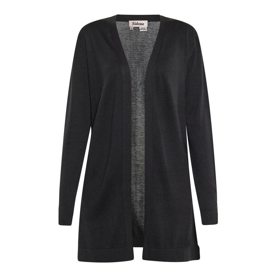 Sidona Sidona Gebreid vest zwart -