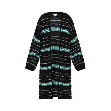 IZIA IZIA Gebreid vest opaal / zwart