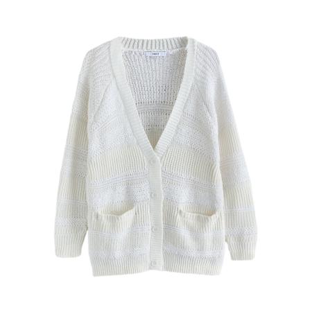 Next Next Gebreid vest wit